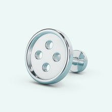 Button Flat Back Earring