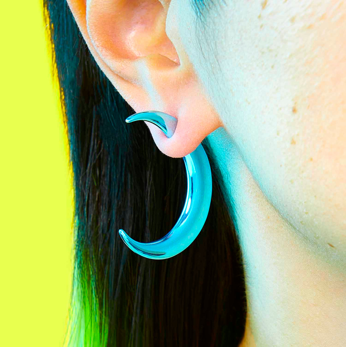 Pierced Moon Earring