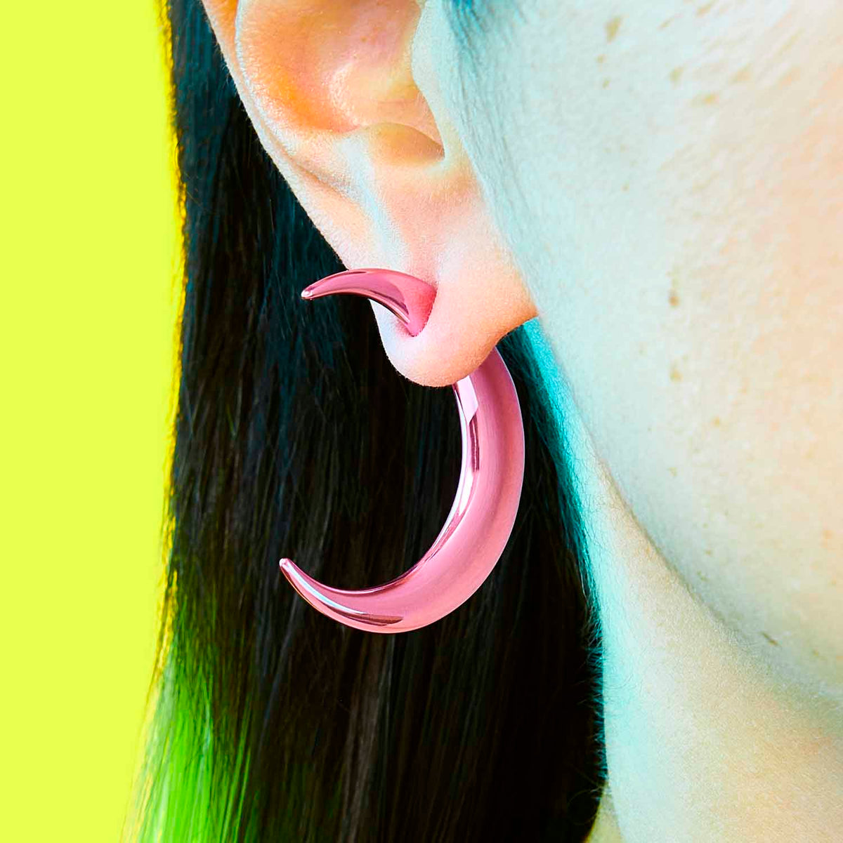 Pierced Moon Earring