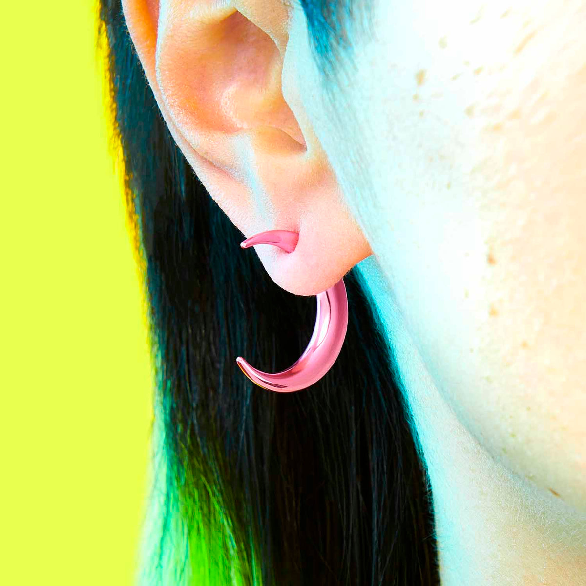 Mini Pierced Moon Earring