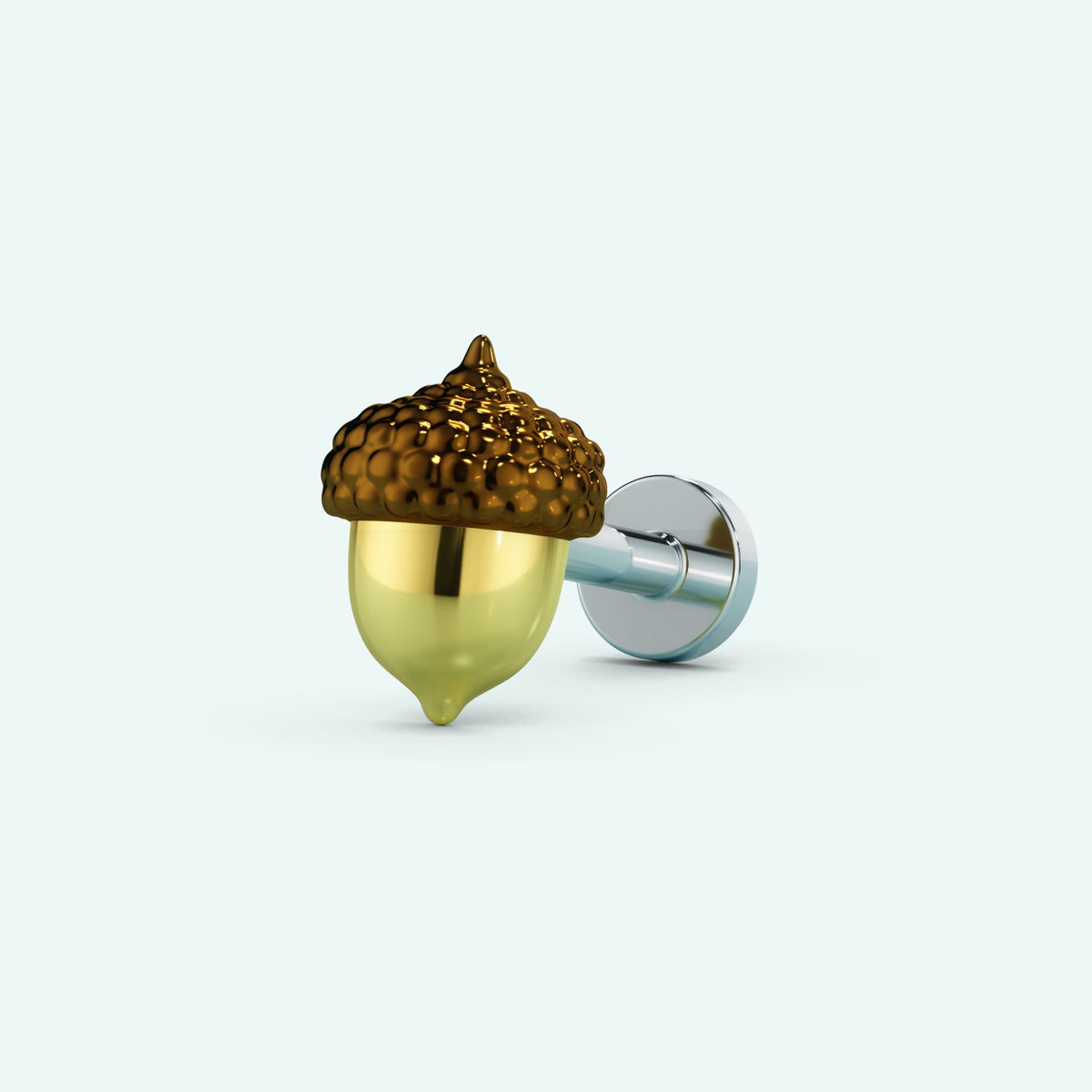 Acorn Flat Back Earring
