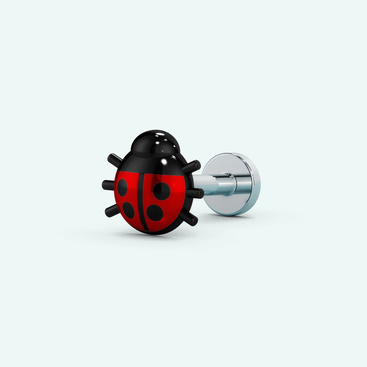 Ladybug Flat Back Earring