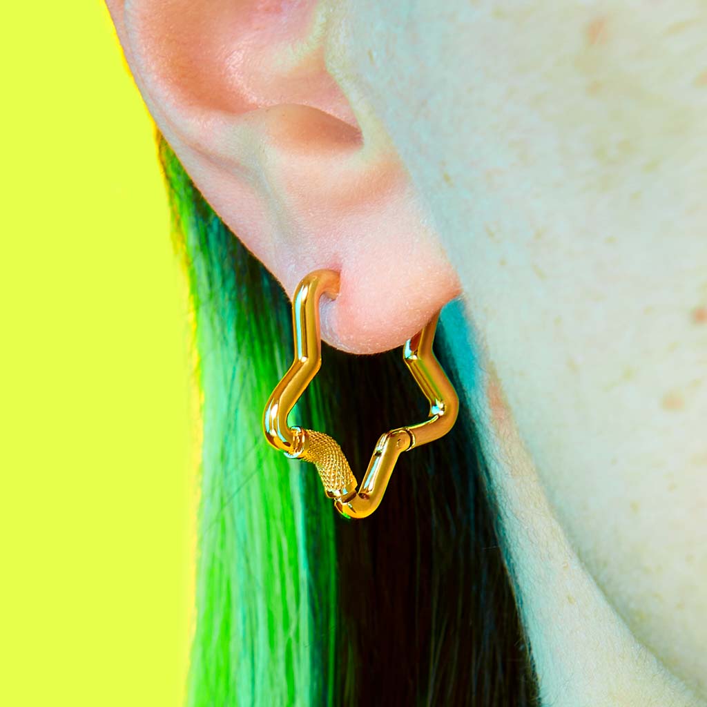 Mini Star Carabiner Earring