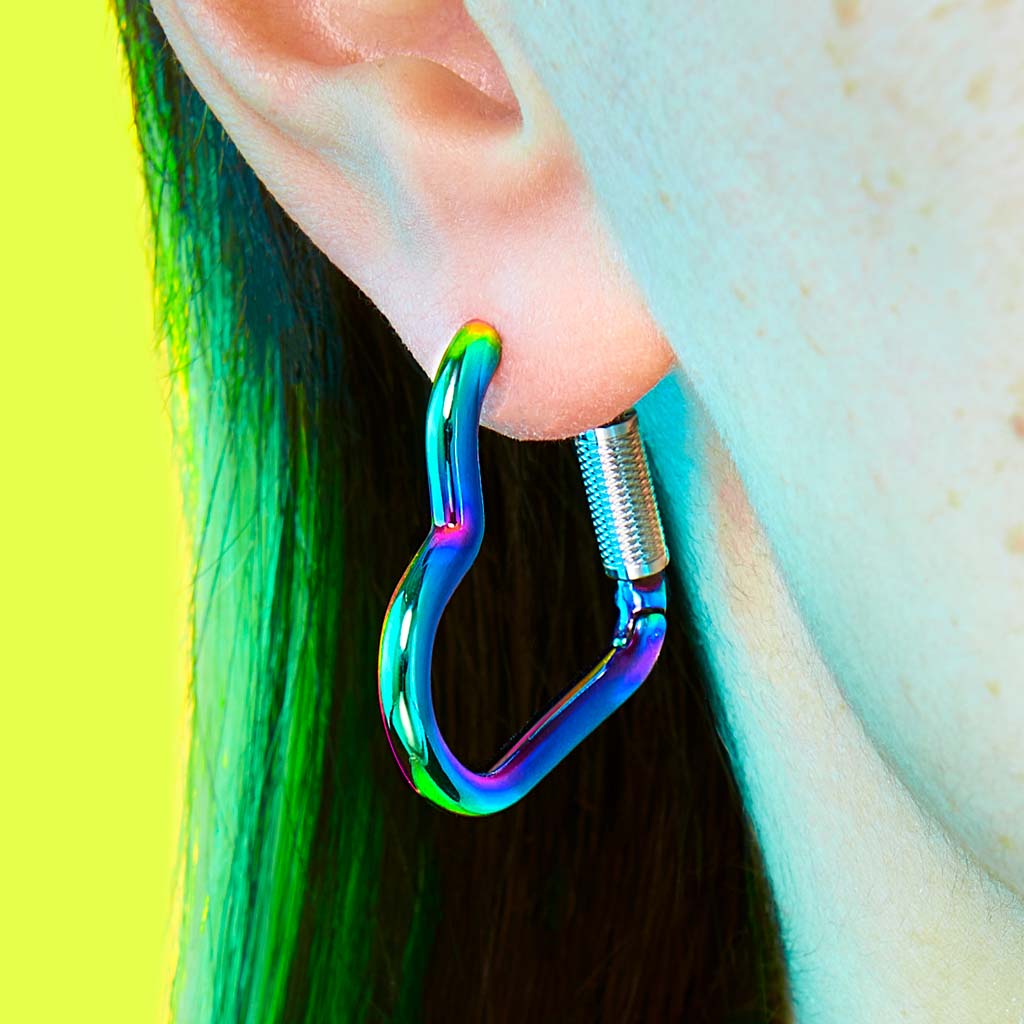 Heart Carabiner Earring